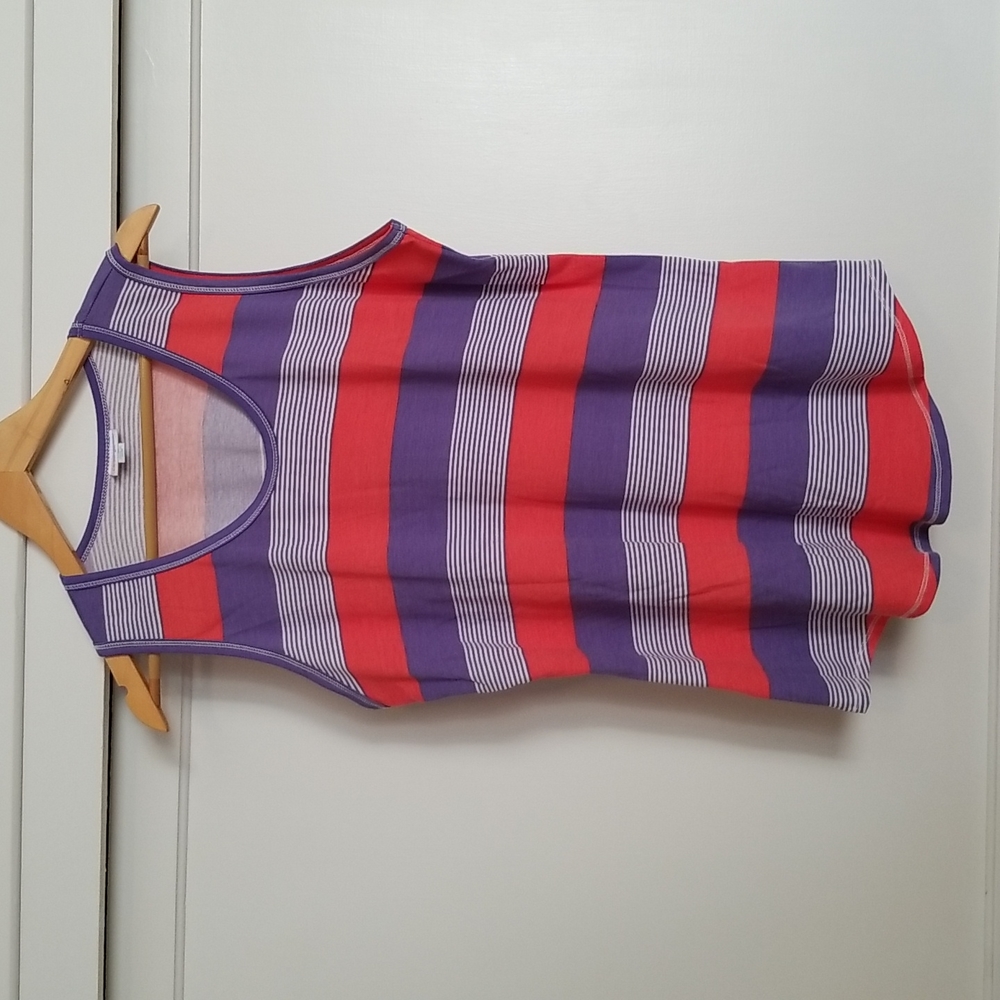 LuLaRoe Red, White + Blue Tank Top EUC